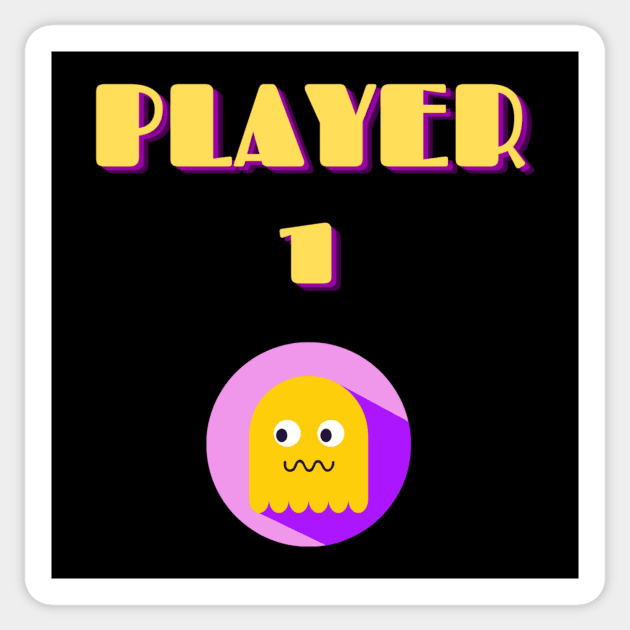 Player 1 Gamer Apparel Sticker by Topher's Emporium